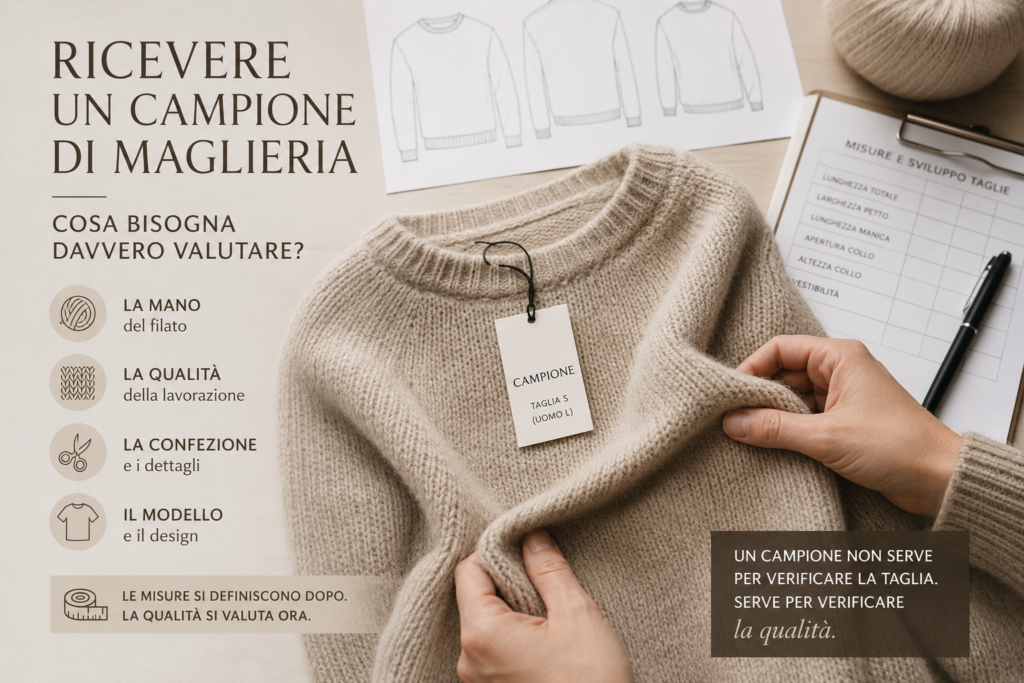 Ricevere un campione di maglieria: cosa bisogna davvero valutare?
