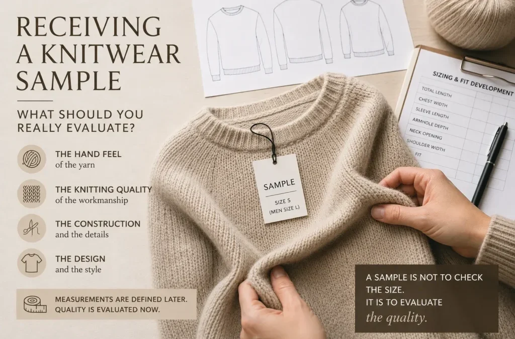 Receiving Your First Knitwear Sample: What Should You Really Evaluate?