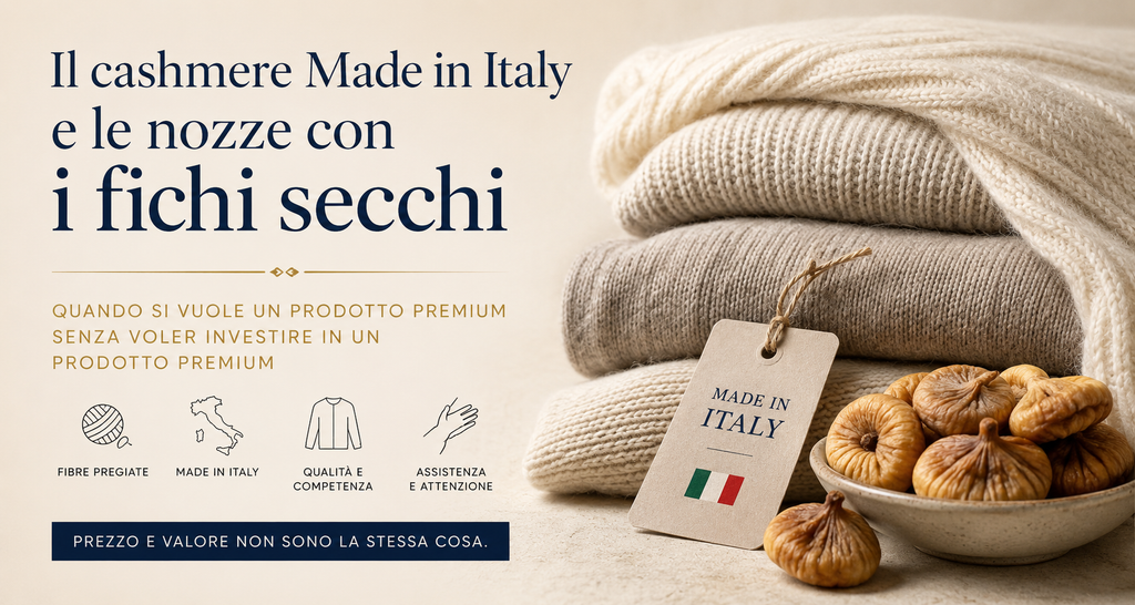Il cashmere Made in Italy e le nozze con i fichi secchi